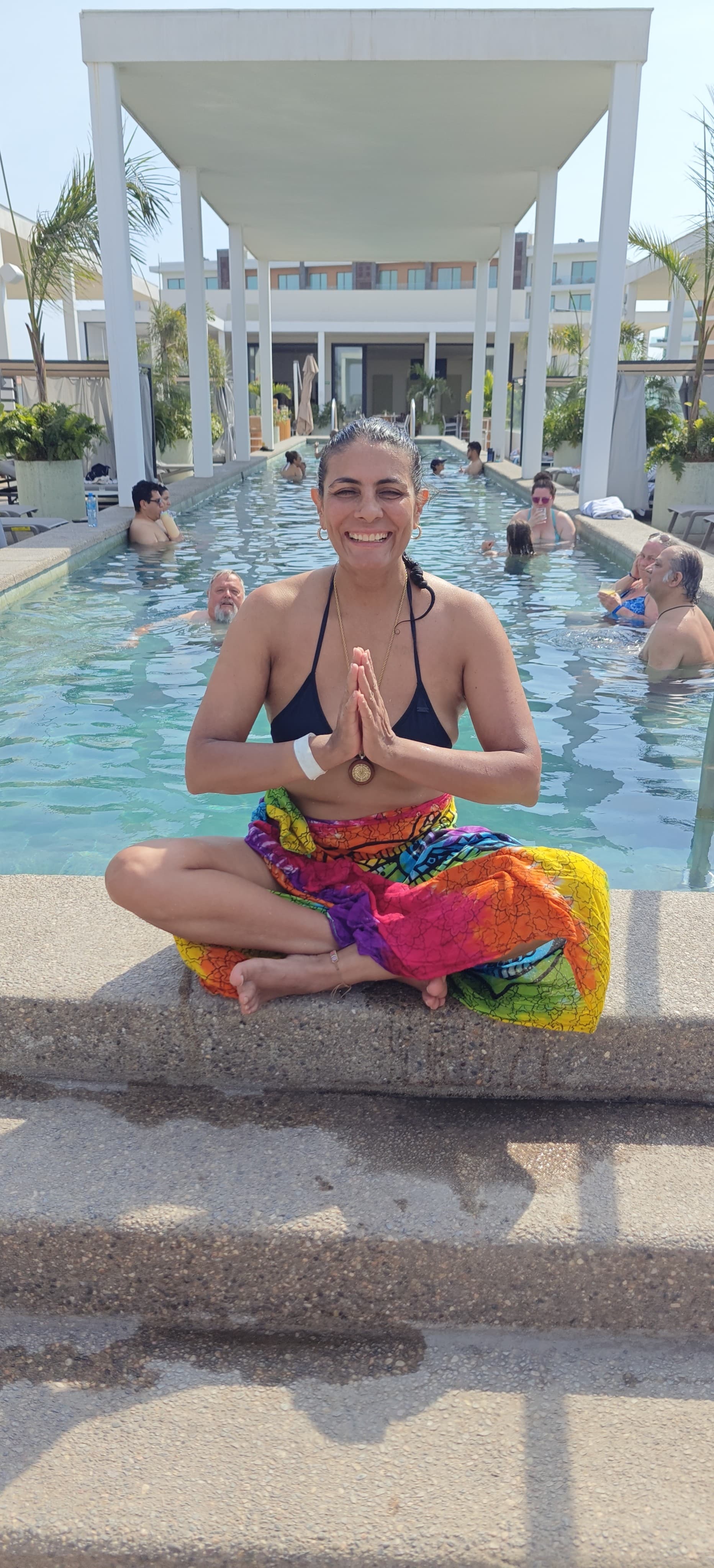 Ana Laura Padilla de Juan in meditation pose